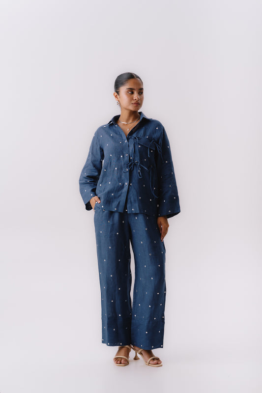 Navy blue pocket ring co-ord set