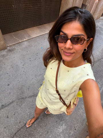 Limoncello Embellished Tie-Front Co-Ord Set