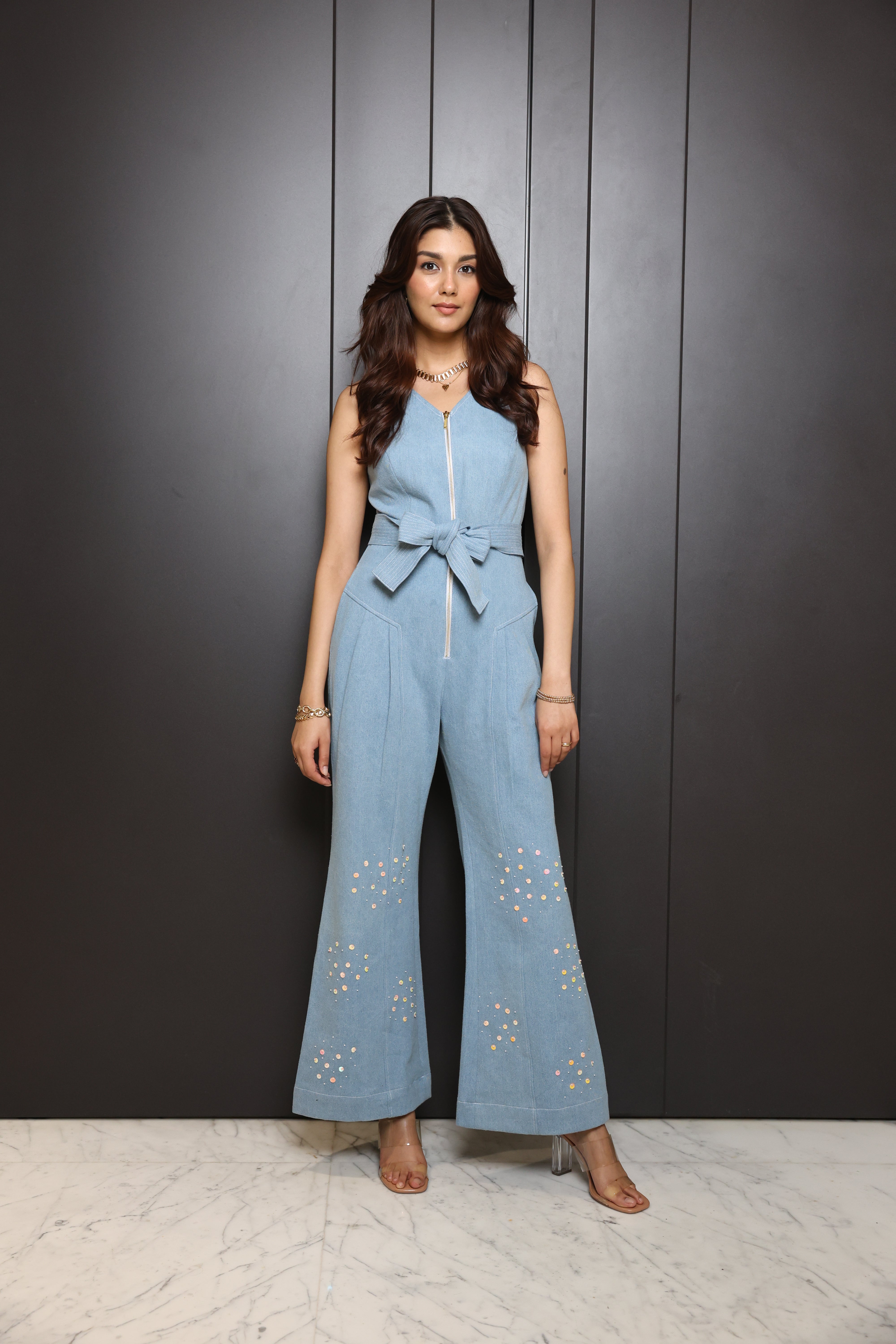 ロンパース・カバーオール Soor ploom oona romper embroidered denim OONA ROMPER - EMBROIDERED DENIM