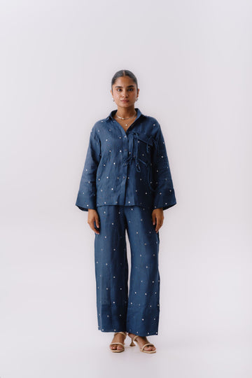 Navy blue pocket ring co-ord set