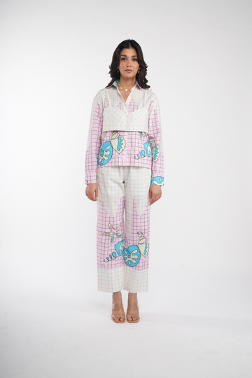 Shell line art bralette set